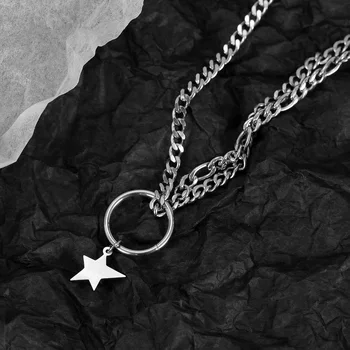 Sudbina ljubav mini Male žene zvijezda Šarm privjesak ogrlica za djevojčice srebrna boja nehrđajućeg čelika modni nakit shuttle