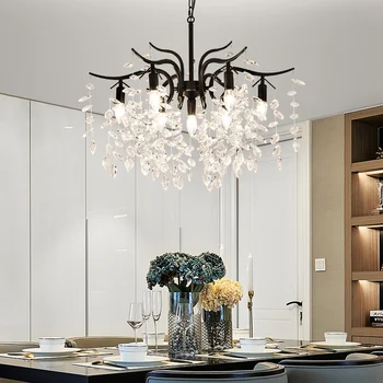Led kristalnim lusterima kućni rasvjeta svjetiljka lustres de cristal moderna kuhinja blagovaona dnevni boravak lusteri i svijećnjaci