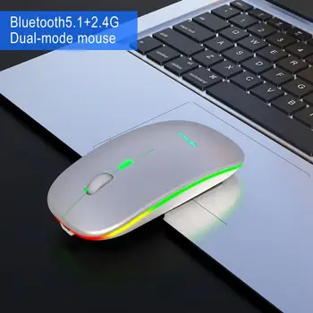 2020 Bluetooth Mouse LED Wireless Gaming Mouse Silent Office Mouse punjiva двухрежимная glupa miš 1600 DPI za PC Latop