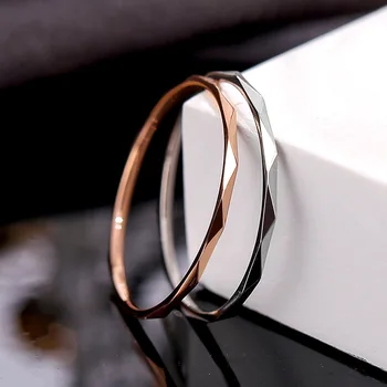 Ženska Титановая čelika prsten moda jednostavan rose gold premazom izuzetno tanak prst prsten rep prsten koktel party ženski nakit