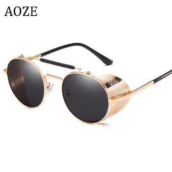Nove okrugle sunčane naočale u stilu steampunk ženski strani štit muške sunčane naočale gothic metal okvira slr leće, sunčane naočale oculos de UV400