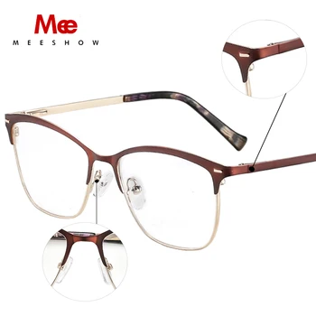 Meeshow Brand Alloy pri odabiru čaše za vino frame ženske naočale cat eye eyewear ženske optički plavi recept naočale za kratkovidnost 5061