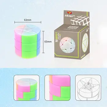 Najnoviji YJ yongjun 3x3 svijetle šarene zvijezde cilindar čarobna kocka zagonetka igračke su edukativne igračke 7 boja za studente djecu zabavno