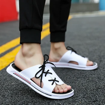 Brand Mode Za Muškarce Sandale Casual Cipele I Muškarci Japanke Ljetni Vanjski Plaža Cipele Muškarci Udobne Sandale Sapato Masculino Crna