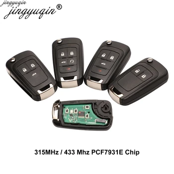 Jingyuqin Car Remote Key odijelo za Chevrolet Malibu Cruze, Aveo Spark Sail 2/3/4 gumb 315/433 Mhz ID46 PCF7931E čip-ključ