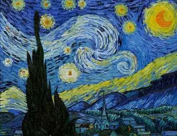 Фарамита Odmor Van Gogh Stil Plavi San Noć Ručni Rad Žene Vuna Uzima Poznat Slikarstvo Ručni Djevojke Šešir Cap Dame Umjetnik