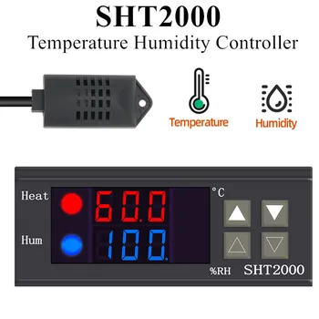 SHT2000 regulator temperature i vlage termostat Humidistat unutarnji pivara inkubator Терометр hygrometer termostat