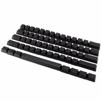 Pohiks 1pc 61 Black Keys Blank Keyset Thick PBT OEM Profile Keycaps pogodan za mehaničku tipkovnicu MX