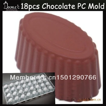 3.2x2cm*18cups Shape Čokolada Clear Polycarbonate Plastic Plijesan,DIY Unikatni Čokolada PC Plijesan,čokolada alati,dobra kvaliteta