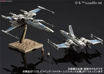 Bandai Star Wars Resistance X-Wing Fighter 1/72 Anime Figure Action Toy Figures Assembly Assembling Model Collection Igračke