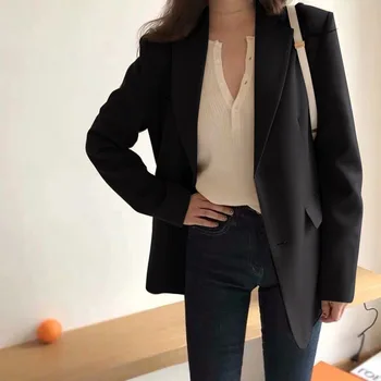 GOOHOJIO 2020 nove prevelike office Ženske jakne za žene temperament ženske blazers jesen casual sportska jakna dugih rukava kaput