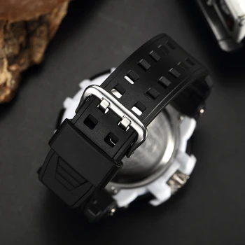 Najprodavaniji OHSEN Brand Fashion Digital Sport Watch Muški ručni kvarcni sat gumenom trakom bijela 50 m vodootporna LED Watch Male Relogios