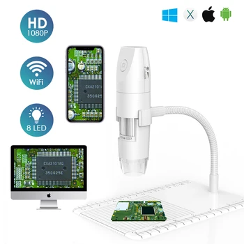 USB mikroskop bežični WiFi Digitalni mikroskop 1080P prijenosni mikroskopi sa držačem za ruke i USB kabelom 50X-1000X podesivi