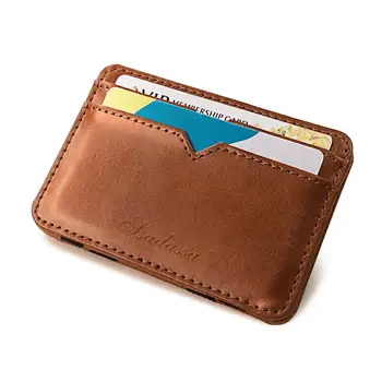 Poslovne muški novčanik dvosmjerni sklopivi kratkom ultra-tanki umjetna koža magija kreditna kartica torba munja mala torba torbi novčani torba