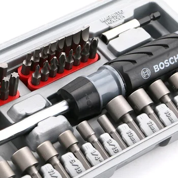 Bosch 46-komad ratchet s шестигранным kukavice križni odvijač kombinirani set alata, bogata kovanja хромованадиевой čelika