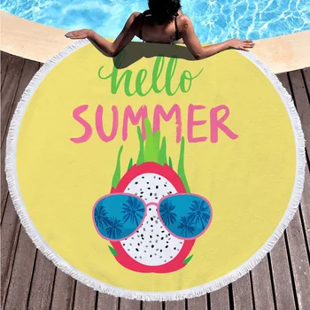 Ljeto voće i sok ispis пляжное ručnik super upijajući bazen mikrovlakana cijele deka s četkom 16 stil