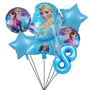 6pcs Elsa Disney zamrznute Princeza гелиевые lopte 32-inčni broj Baby Shower djevojka folije Globos rođendan uređenje dječje igračke