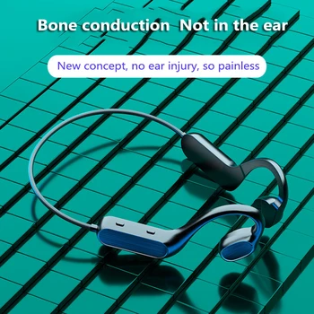 Slušalice koštane vodljivosti Bluetooth Bežične, vodootporne udobne odjeće vanjski Ušni kuka lagani nije u uhu sportske slušalice