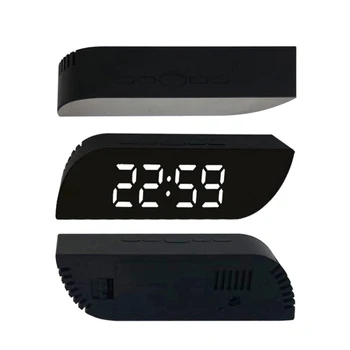 USB podrška za alarm kreativni led ogledalo трапециевидный vrijeme temperatura zaslon alarm nakit dom satovi