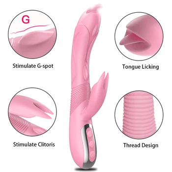 12 načina Vagina G Spot dvostruki dildo vibrator seks igračke za žene lizanje jezika snažan vibratori za žene odrasle erotske robe