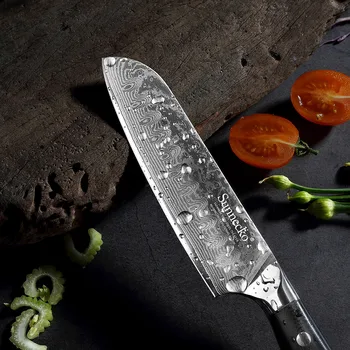 SUNNECKO stručni 5 inča Сантоку noževi damast postali japanski VG10 nož kuhinjski noževi G10 ručka oštar nož za rezanje mesa