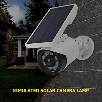 EVKVO Solar Dummy Lažni Camera Light 8 LED Motion Sensor vodootporan 3 načina vanjska Vrtna sigurnosna svjetiljka Security Lažni Camera