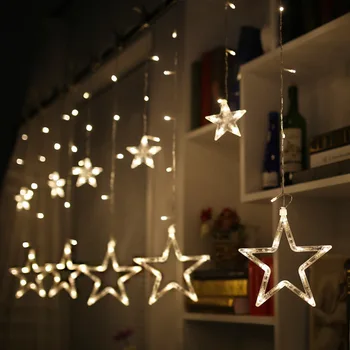 Star Lamp LED Lamp String Ins Christmas Lights Decoration Holiday Svjetla Curtain Lamp Wedding Neon Lantern 220v/110v Europe Us