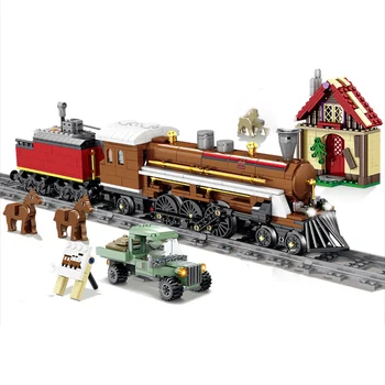 Кази 98250 električni željeznički vlak farme lokomotiva sa svjetlom i zvukom dječji blok model igračke za djecu