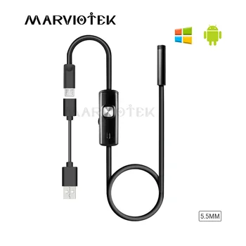5.5 mm Endoscope Camera HD Flexible IP67 Waterproof Inspection Borescope Camera for Android PC Notebook 6 led podesivi 1M 1.5 M