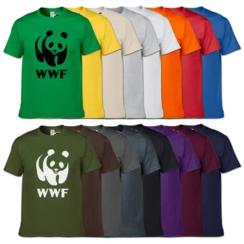 Majice berba WWF WTF smiješno lica Panda grafički majice teen O vrat kratki rukav majice slobodno vrijeme za muške majice pamuk