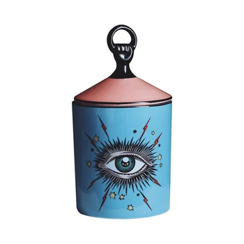 Prekrasan dizajn velike oči jar ruke s poklopcima keramičke ukrasne limenke svijećnjak skladištenje limenki glavni ukrasna kutija za šminkanje
