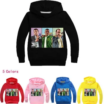Dječaci odjeća za djevojčice topla rasprodaja Gta 5 hoodies ulica borba s Gta 5 kostimi odjeća Dječja djecu tinejdžerske hoodies 100-170