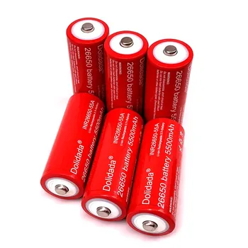 26650 novi originalni 3.7 v 5500 mah litij baterija baterija baterija baterija baterija 26650 sa šiljatim(bez pcb) za svjetiljke baterije