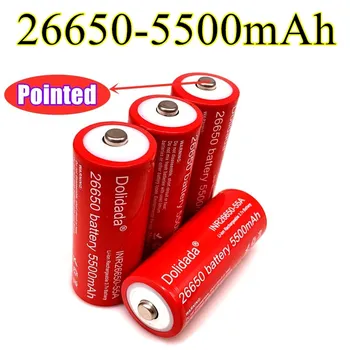 26650 novi originalni 3.7 v 5500 mah litij baterija baterija baterija baterija baterija 26650 sa šiljatim(bez pcb) za svjetiljke baterije