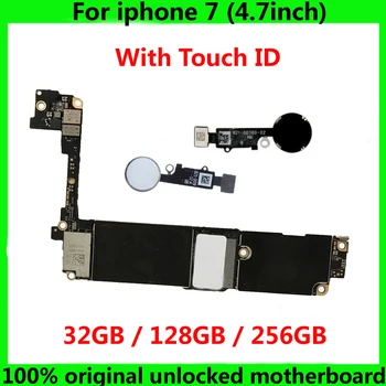 Dobra radna matična ploča za iphone 7 S / bez Touch ID izvorna matična ploča sa sustavom IOS 32GB 128GB 256GB Full unlocked