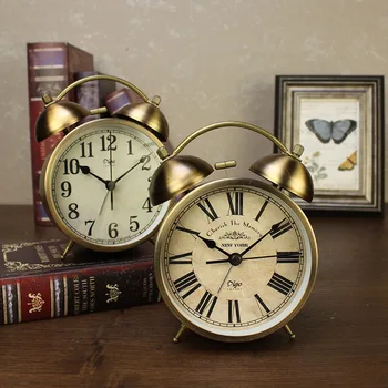 4 inčni alarm kvarc Desktop sat od nehrđajućeg čelika noćni ночники pokret Desktop sat home dekor Stolni satovi poklon