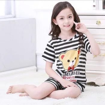 2020 Dječje Пижама Kit Djeca Djevojčica Dječaka Crtani Casual Odjeća Odijelo Kratkih Rukava Dječje Пижама Pidžama Setovi