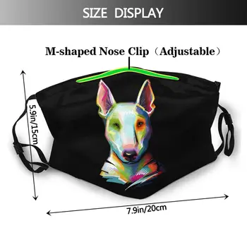 Bull terrier usta maska za lice bull terrier šarene slikarstvo maska za lice smiješno Кавай sa 2 filtera za odrasle