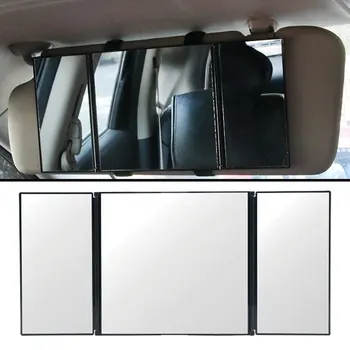 Auto je ogledalo taštine 3-struki pregibno klizni Kozmetičko ogledalo Auto Sun-shading Car Visor Mirror Adjustable Auto Šminka Mirror