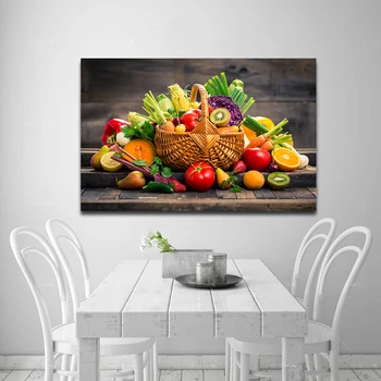 HD ispis voće i košara modernog wall art poster platnu Slikarstvo grafika Cuadros za uređenje kuhinje restorana bez okvira