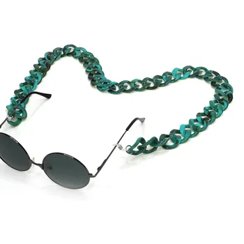 Visoka kvaliteta akril ацетатные naočale za čitanje krug za žene stare sunčane naočale debeli lanac trake uzicom visi kabel za vrat