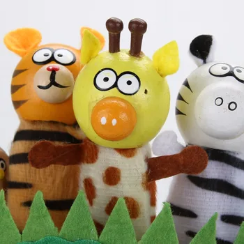 Slatka zoološki vrt životinja ruka kućicu za prst igračka djeca animaciju lutke pliš igračke dječje rukavice prst lutke za djecu laku noć Priča