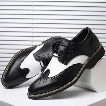Proljetna Moda Poslovna Obuća Muškarci Men Večernje Modeliranje Cipele Stana Oštar Čarapa Engleski Stil Muške Kožne Cipele