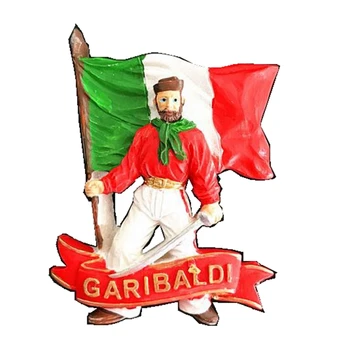 Topla rasprodaja ručno oslikana Garibaldi, Italija 3D magneti za hladnjak turističkih suvenira hladnjak magnetne naljepnice poklon