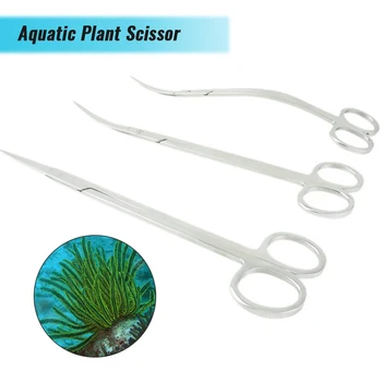 Profesionalni Akvarij Akvarij vodene biljke za čišćenje alata kliješta i škare duge valne duljine od nehrđajućeg čelika makaze zakrivljene Artikli