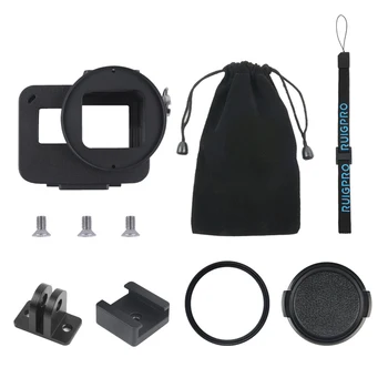 CNC aluminijska legura zaštitna torbica Kavez za GoPro Hero 7 6 5 crna 52 mm UV objektiv Kavez za Go Pro Hero 7 6 Pribor