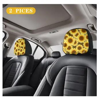 INSTANTARTS Custom Your Image&Design Car Seat Headrest Omoti 2Pcs Universal Car Neck Seat Coves Highquality Car Interior Decor