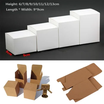 20шт crno bijeli karton Kraft papir kutija svadbeni poklon kutije za pakiranje trg mala kutija čokolade stranka zalaže sapun kutije