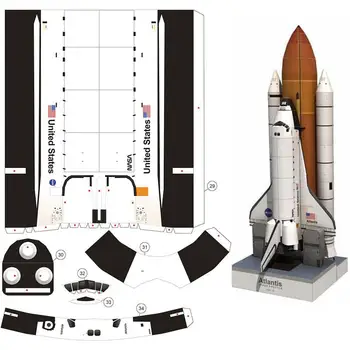 1 komplet djeca DIY space shuttle model papirnati avion model 1:150 svemirska raketa obrazovne igračke ručni radovi za djecu i odrasle