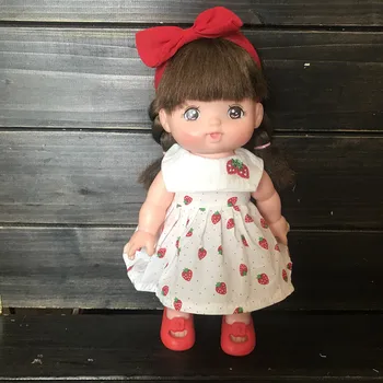 Mellchan lutka Leggie trešnja haljina оголовье 25 cm lutka pribora jagode šešir skup Dječja odjeća